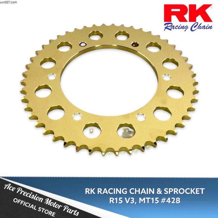 cultural simple western willing ♕ RK CHAIN SPROCKET SET R15 V3 MT15 XSR155 428 LIGHTENING HOLE