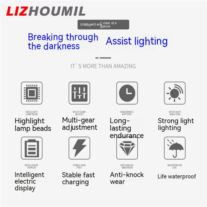 lizhoumil-ไฟไฟหน้ารถมอเตอร์ไซค์แบบ-led-ชนิด-c-แบบพกพา-ไฟส่องสว่างตอนกลางคืน