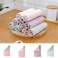 Refreshing 3pcs Rag Kitchen Towel Washing Dish Supplies Double Side Kitchen Towel Special Soft home and kitchen Tool kitchens home and kitchens