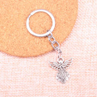 20pcs guardian angel Keychain 26*23mm Pendants Car Key Chain Ring Holder Keyring Souvenir Jewelry Gift