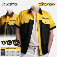 DELTON เสื้อช็อป เสื้อช็อปช่าง เสื้อช่าง เสื้อ SHOP (แบบใหม่) ผ้าซุปเปอร์คอมทวิวอย่างดี ผ้าหนา ทรงสวย ใส่สบาย