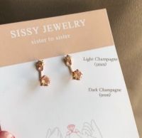 SissyJewelry // ต่างหูเงินแท้ รุ่น single jacket  (rosegold-plated) ต่างหูแฟชั่น ?Free gift box?