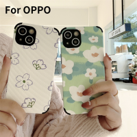 เคสโทรศัพท์ ซิลิโคน หนังเทียม พิมพ์ลายดอกไม้ สไตล์เรโทร สําหรับ OPPO F9 A15 A15s A16 a3S A5 A9 A12 A5S AX5s A7 A52 A54 A72 A74 A91 A92 A94 Reno 6 5 5F 3 Pro