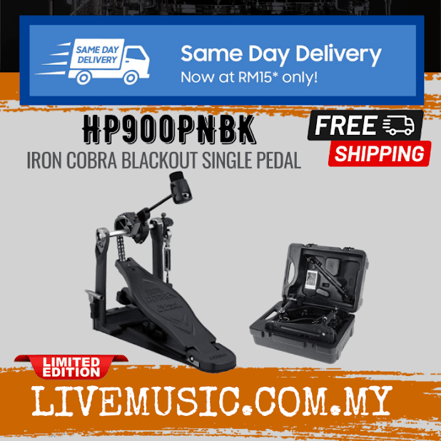 Tama HP900PNBK Iron Cobra 900 Drum Pedal Blackout Special Edition