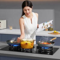 เตาแก๊สในครัวพร้อมเตาแก๊สสามเตา850มม. แผงขนาดใหญ่ Cooktop ฝังตัวก๊าซธรรมชาติหม้อหุงก๊าซเหลวเครื่องใช้ในบ้าน