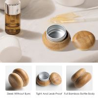 Wooden Cosmetic Container Cream Mask Jar Makeup Skincare Container Refillable Mini Lotion Jar Empty Cosmetic Box