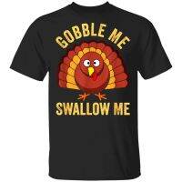 CLOOCL Thanksgiving T-Shirts Gobble Me Funny Turkey Sticker Printed Tees Adult Teens Casual Shirts 100% Cotton T-Shirt S-7XL XS-4XL-5XL-6XL