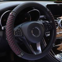 ?Wanlix Auto Honda พวงมาลัยรถ (ทรงกลม) Diamond-Studded Elastic Grip Cover สำหรับ37-38ซม. Toyota Cars Alphard Avanza Camry Corolla Altis Estima Harrier Hilux Innova Vellfire Vios Fortuner