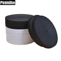 ☽∏﹍ PEANDIM 1.5cm Width 30meters DIY Sewing Elastic Band Knitted Elastic Tape Black White Color Can Choose