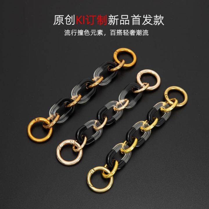 suitable-for-lv-bag-shoulder-strap-extender-chain-decoration-acrylic-retro-gold-chain-versatile-bag-strap-single-sell-metal-chain-accessories