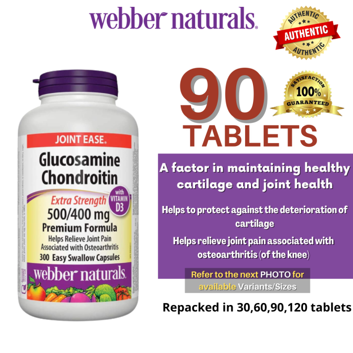 90 Capsules Webber Naturals Glucosamine Chondroitin Double Strength