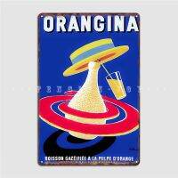 Jimin Vintage Orangina โปสเตอร์ป้ายโลหะสำหรับคลับปาร์ตี้และตกแต่งผนังห้องนั่งเล่น