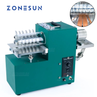 ZONESUN คู่หนังเข็มขัดลายริ้วสายคล้องเครื่องขอบพับหนังเครื่องลามิเนตเครื่องตัด Tailor