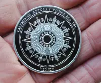 【Worth-Buy】 Maya ปฏิทินชุบเหรียญของที่ระลึก Mayan Aztec ป้ายขาเม็กซิโกของขวัญสีเงินคอลเลกชัน Cintage