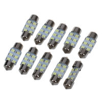 10 x 6 3528 SMD LED Festoon Lamp Festoon Interior Lighting 31 mm 12V White