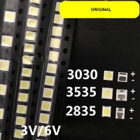 【♘COD Free Cas♘】 QFERF SHOP 100ชิ้น/ล็อต Led แบบ Smd 3030/3535/2835 3V 6V สีขาวเย็น1W สำหรับไดโอด Led ไฟหลังทีวี/Lcd