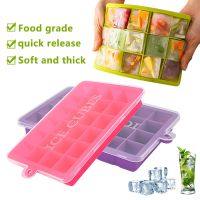 4/6/8/15 Grid Ice Cube Maker Mold Big Ice Tray Mold Food Grade Silicone Ice Cube Square Tray Mold DIY Ice Maker Ice Cube Tray