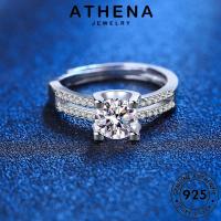 ATHENA JEWELRY ผู้หญิง แหวน Silver เครื่องประดับ มอยส์ซาไนท์ไดมอนด์ แฟชั่น เงิน แฟชั่น ต้นฉบับ แท้ 925 เกาหลี เครื่องประดับ R1163