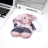 Silicone mouse pad cartoon sexy 3D hand bowl holder wrist rest pad thickened non-slip comfortable suitable for work game study friendly