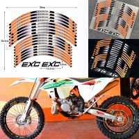 12 PCS 18 quot; 21 quot; Motorcycle Wheels Strips Tire Stickers Reflective Rim Tape Motorbike Decals for KTM EXC