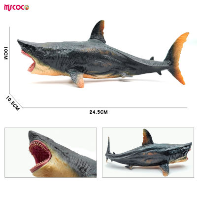 แบบจำลองรูปฉลามการกินมนุษย์จำลอง MSCOCO ที่มีสีสดใสดูเป็นของขวัญที่ดีสำหรับผู้ที่ชื่นชอบไดโนเสาร์