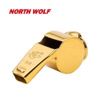 2021 New Referee Whistle Titanium Plated Golden Outdoor Training Treble Wood Core Gift Pack Coach Whistle Survival kits