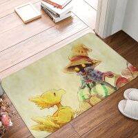 〖Queena carpet〗 พรมเช็ดเท้ากันลื่นสำหรับเล่นเกมไฟนอลแฟนตาซี FF,พรม Keset Dapur สวดมนต์ Vivi X Chocobo สำหรับตกแต่งในร่ม