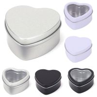 Heart Shape Metal Box Aluminum Tin Jar for Cream Balm Nail Candle Cosmetic Container Refillable Tea Cans Candy Packaging Box 1Pc Storage Boxes
