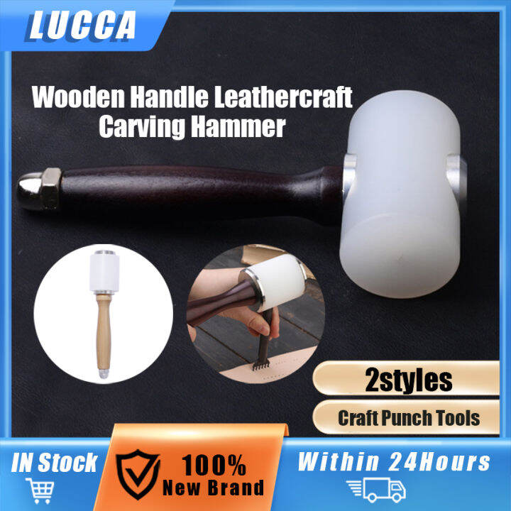 Leather craft Hammer Nylon Hammers Mallet Wooden Handle For Leather