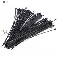 【Ready Stock】 ۩▦ B40 [Dhin] 100pcs 10cm Nylon Plastic Zip Trim Wrap Cable Loop Ties Wire Self-Locking Black