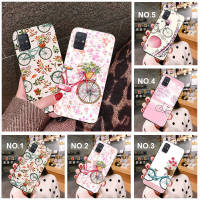 Casing หรับ OPPO A91 F15 A81 A92 A72 A52 A93 A94 Reno 2 2Z 2F 3 4 5 5K 6 4Z 6Z Lite Pro Plus A92S W166 Bicycle flower Pattern Phone เคสโทรศัพท์