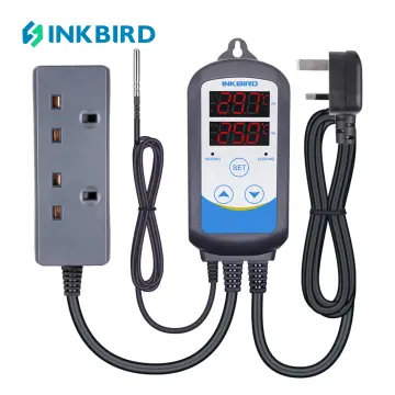 Inkbird Heating Thermostat Aquarium Reptile Submersible Probe Sensor  ITC306T Relay Digital Greenhouse Temperature Controller Dual Stage Timer  Switch Only Heat Plug Outlet No Cooling