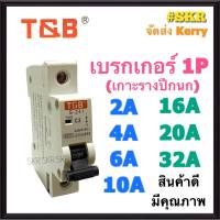 T&amp;B ลูกเซอร์กิต 1P 2A 4A 6A 10A 16A 20A 32A (ล็อคราง DIN)  เซอร์กิตเบรกเกอร์ เบรกเกอร์  เบรคเกอร์ ลูกย่อย วัสดุคุณภาพดี จัดส่ง Kerry