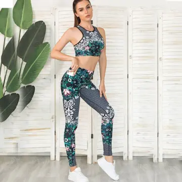 Yoga Set Female 2PCS Two Piece Crop Top Bra Leggings Sport Suit Workout  Outfit Wear Tracksuit Gym Set Run Clothes - China Yoga and Gym price