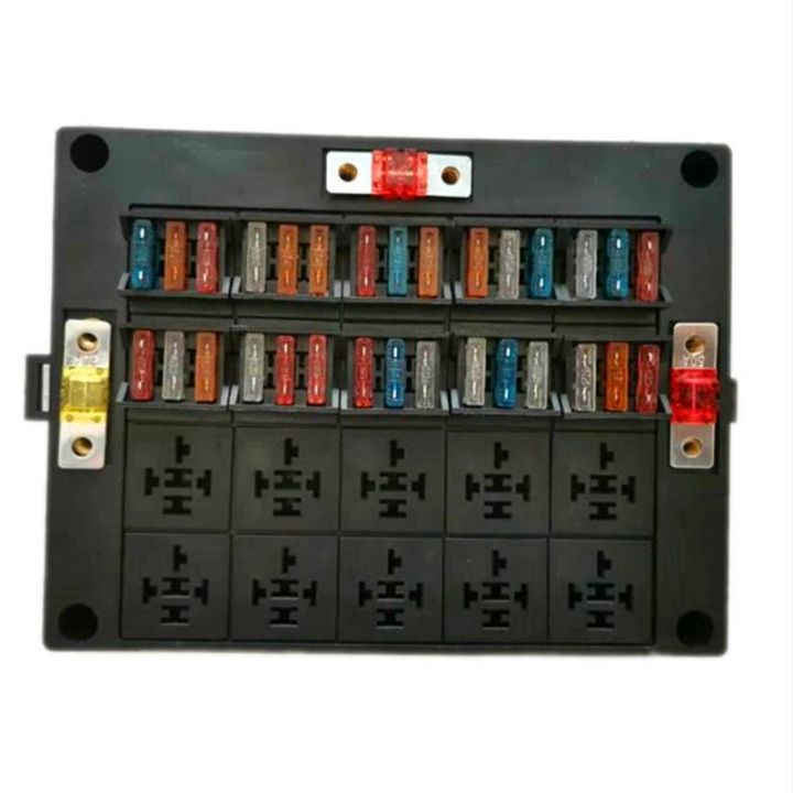 15-way-new-energy-vehicle-control-relay-box-holder-12v-multi-channel-free-assembly-fuse-box-control-box