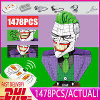 SY7599 Evil Clown Dark Knight Remoted Joker Justice Heroes รุ่นควบคุมรูป Superhero Motoried Head Curios สำหรับแสดงของขวัญ