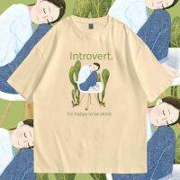 (?พร้อมส่ง?)เสื้อ INTROVERT  COTTON 100   มีทั้งทรงปกติและ OVERSIZE