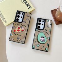 เคสโทรศัพท์ Samsung Galaxy S23อัลตร้า S23บวก S22พิเศษ,เคสกระจกแฟชั่นลายผลไม้แสนตลกกรอบ TPU กันกระแทก