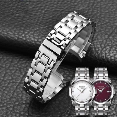 ✐☫ เข็มขัดเหล็กบริสุทธิ์สายนาฬิกาสำหรับ Tissot 1853 Couturier สายนาฬิกา T035207 T035210a สร้อยข้อมือสแตนเลสสายนาฬิกา