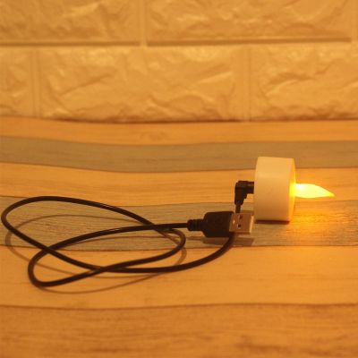 USB ChargeOne Piece Yellow Light LED Rechargeable Flameless Tea Light Candle With USB Flameless Chargeable LED Battery Candles