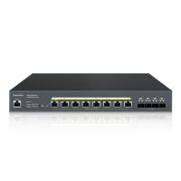 EnGenins ECS2512FP Cloud Managed 2.5G 8-Port 240W PoE++ Multi-Gigabit Switch w/ 4 SFP+ Uplink Ports