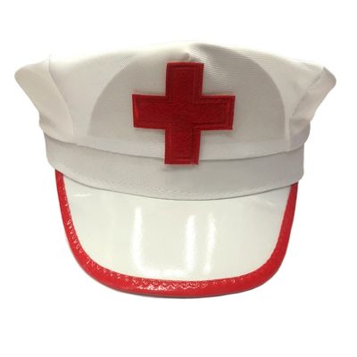 หมวกพยาบาลสีขาวผู้ใหญ่ชุดคอสเพลย์คอสเพลย์หมวกหมอพยาบาล (สีขาว)
