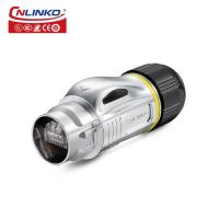 ขั้วต่อ Rj45โลหะ Cnlinko อะแดปเตอร์อีเทอร์เน็ต Cat6แผง8p8c กันน้ำตัวต่อสายแลนคู่สายเคเบิลเครือข่ายสำหรับสายเคเบิลอีเทอร์เน็ต