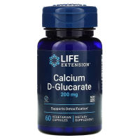 Life Extension Calcium D-Glucarate, 200 mg 60 Vegetable Capsules