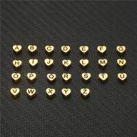 10 ชิ้น/ล็อตสแตนเลสชื่อย่อ Heart Letter Charm จี้สำหรับเครื่องประดับ DIY ทำสร้อยคอตัวอักษร Accessories