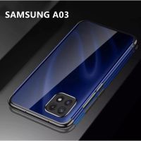 Case Samsung galaxy A03  เคสซัมซุง เคสนิ่ม ขอบสีหลังใส เคสกันกระแทก สวยและบาง TPU CASE เคสซิลิโคน พร้อมส่ง