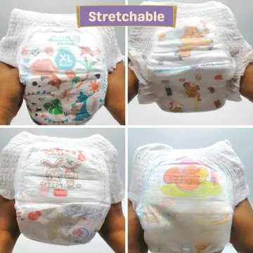 Candy Baby 50 PCS Baby diaper PANTS M , L,XL ,2XL, 3XL Unisex Ultra thin  and dry Breathable diapers