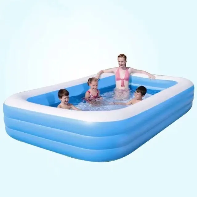Rectangular Family Size Swimming Pool Kids Inflatable Pool Inflatable ...