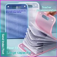 ▲☇✲ Portable Portable Multi-layer Document Storage 13 Layer Folder Waterproof Dirt Resistant Double Button Fixation Wear-resistant