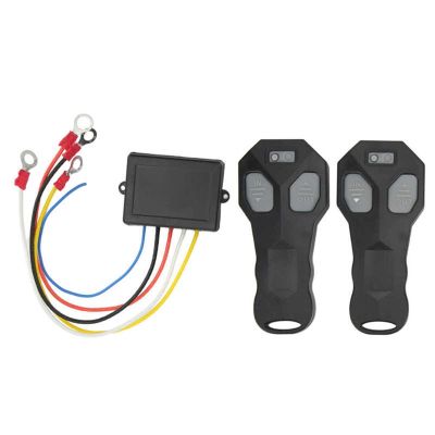 Wireless Winch Remote Control Kit Sealing Rubber Button Winch Controller for Car ATV Truck Vehicles